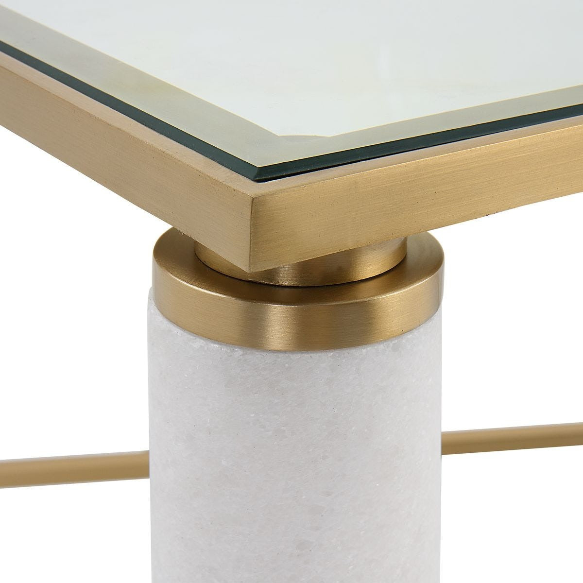 Uttermost White Pillar Coffee Table