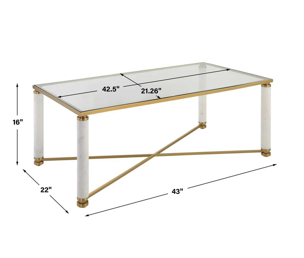 Uttermost White Pillar Coffee Table