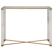 White Pillar Console Table