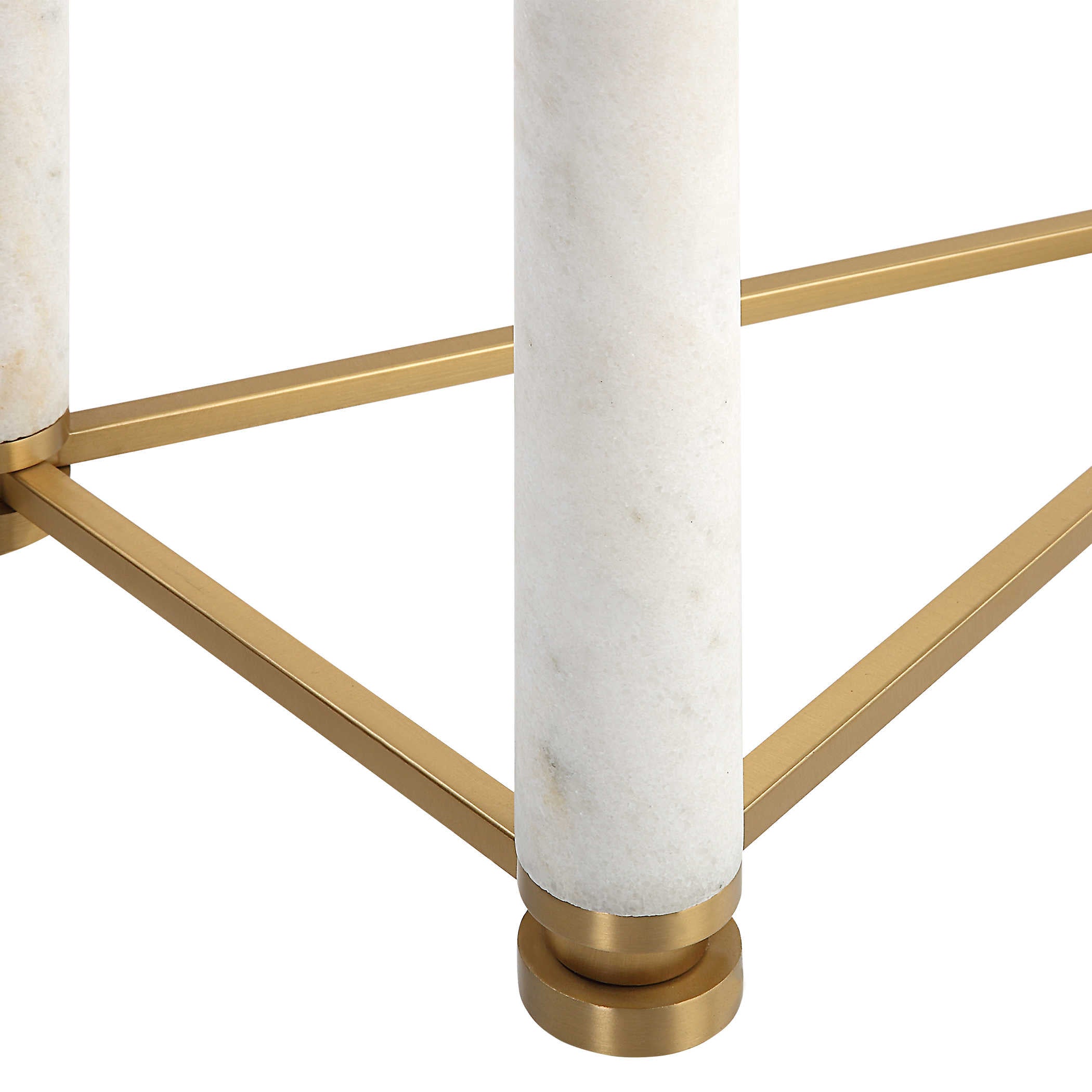 Uttermost White Pillar Console Table