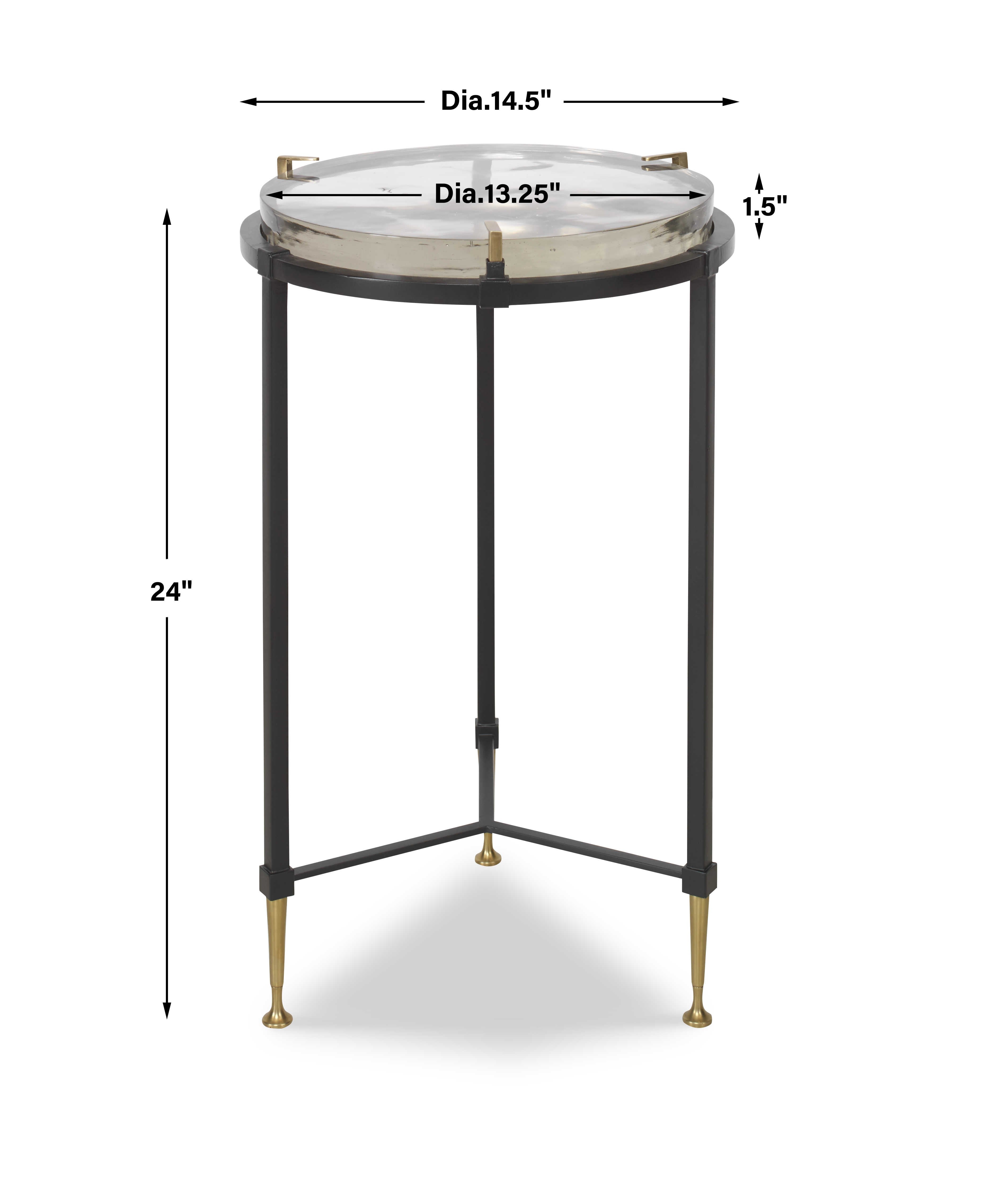 Uttermost Ice Block Accent Table - Round