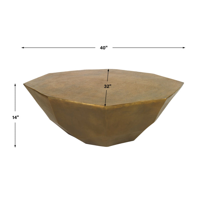 Uttermost Cathenna Coffee Table - Brass Large