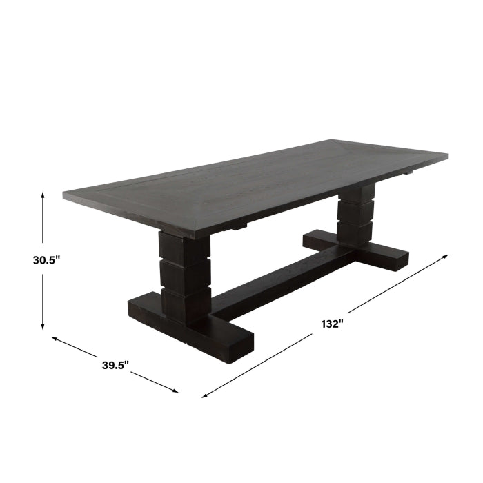 Uttermost Black Magic Extending Dining Table - 244-335cm