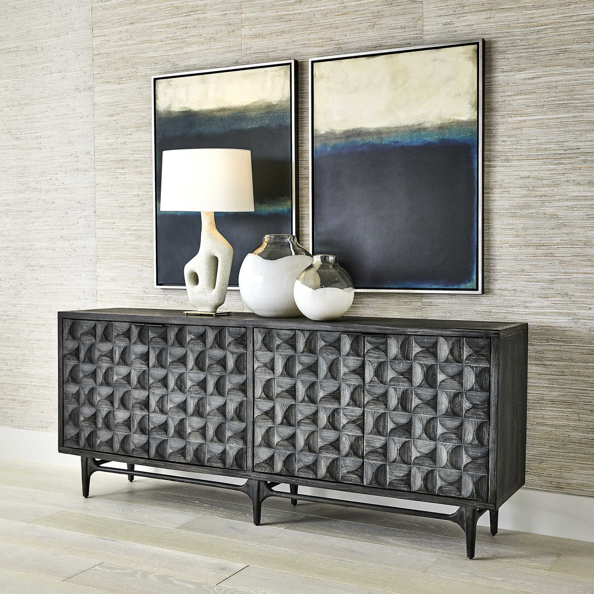 Uttermost Foursquare 4 Door Cabinet