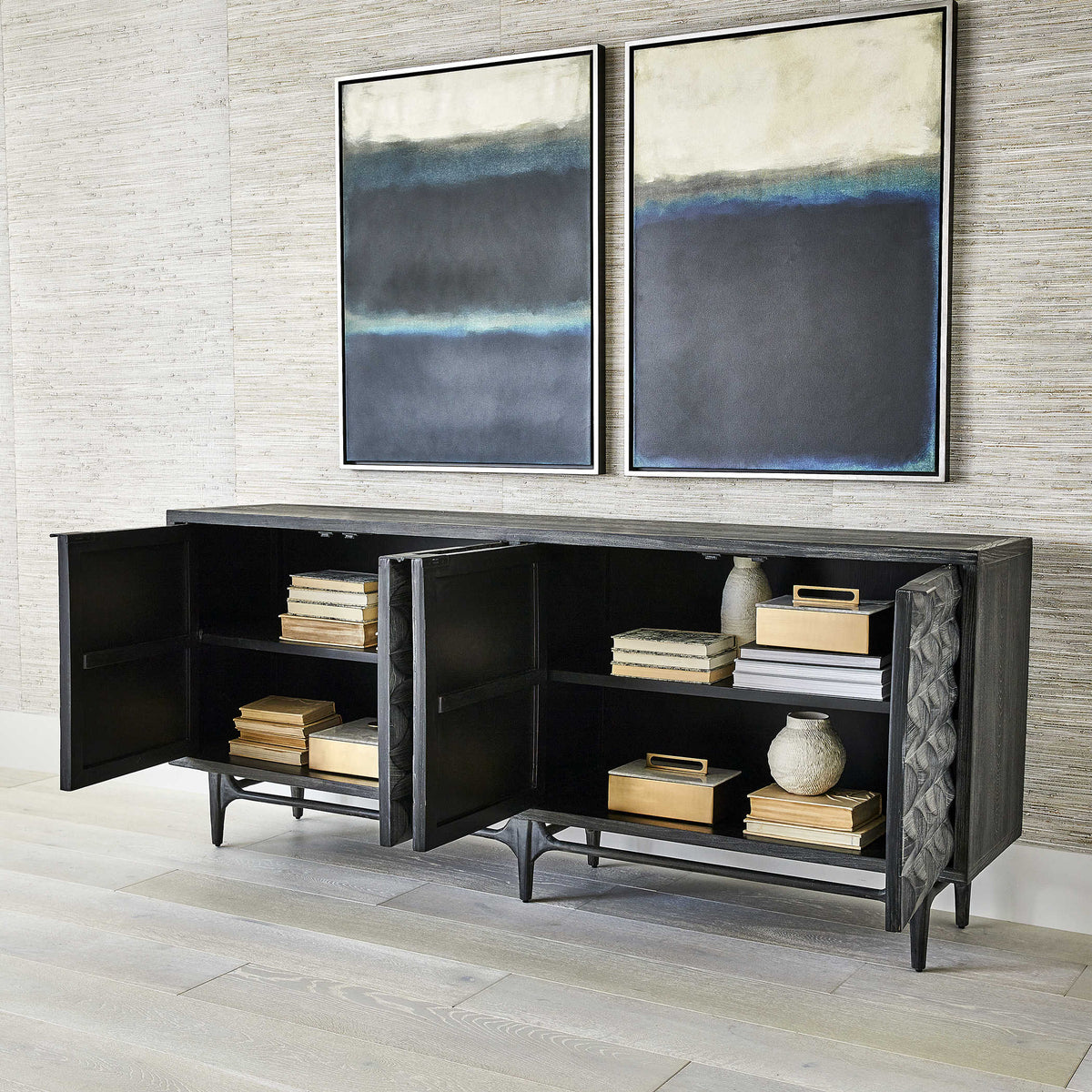 Uttermost Foursquare 4 Door Cabinet