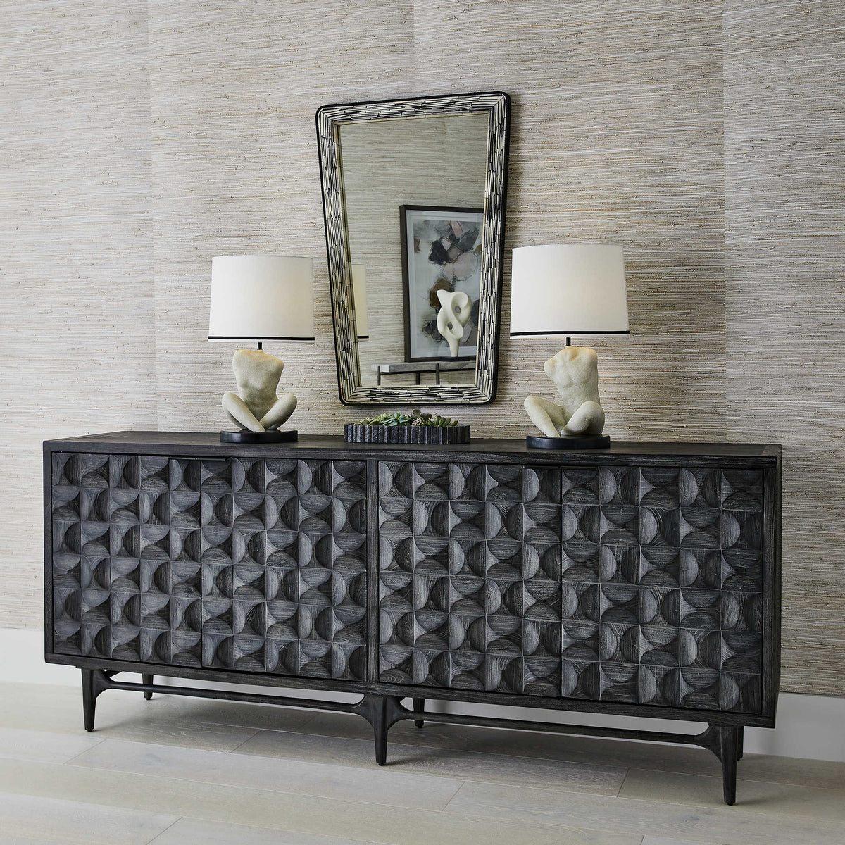 Uttermost Foursquare 4 Door Cabinet