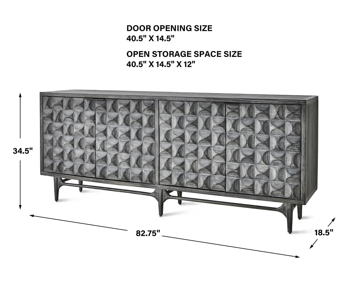 Uttermost Foursquare 4 Door Cabinet