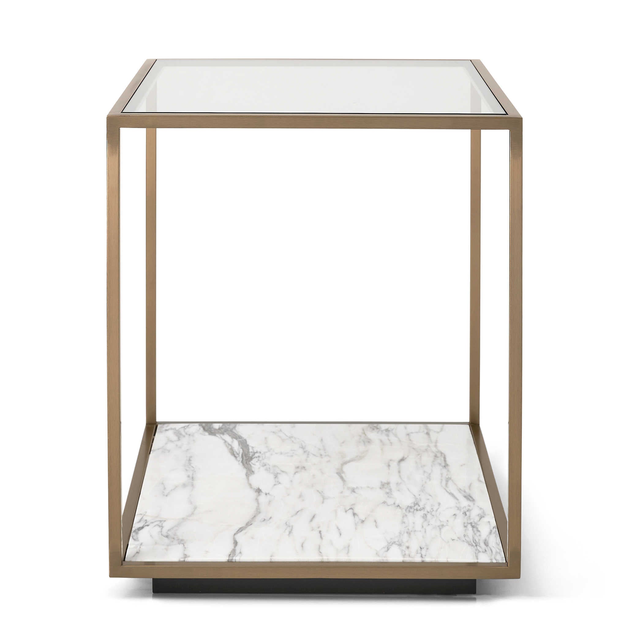 Uttermost Floating Plane End Table - Marble/Brass
