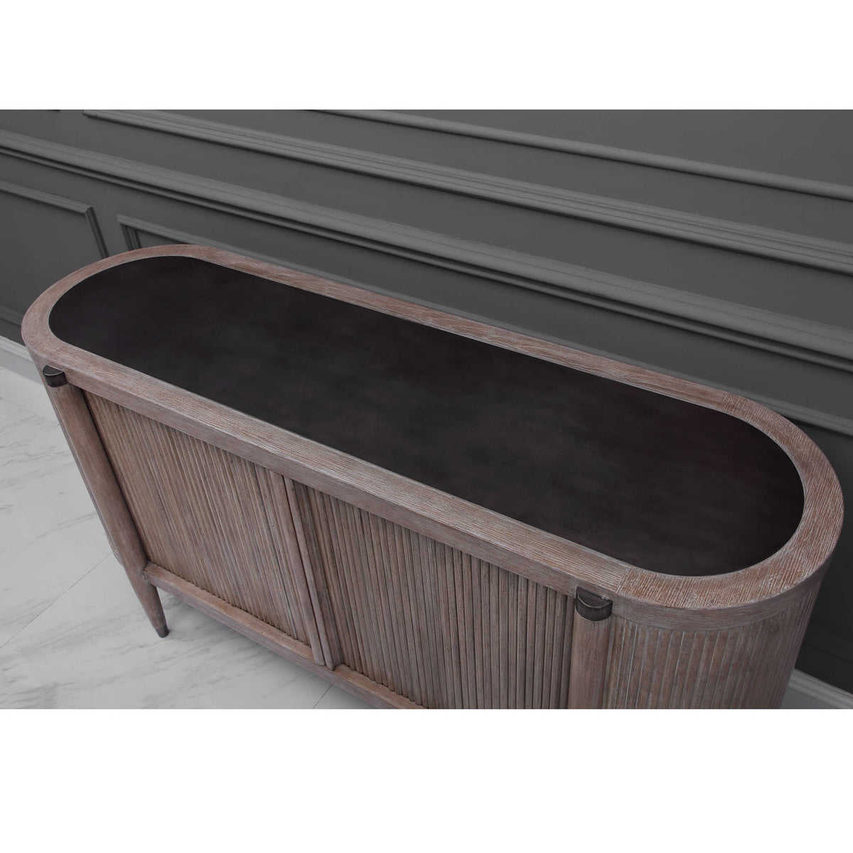 Uttermost Tambour Cabinet in Natural Wash