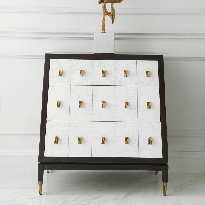 Uttermost Pyramid Chest of Drawers in White