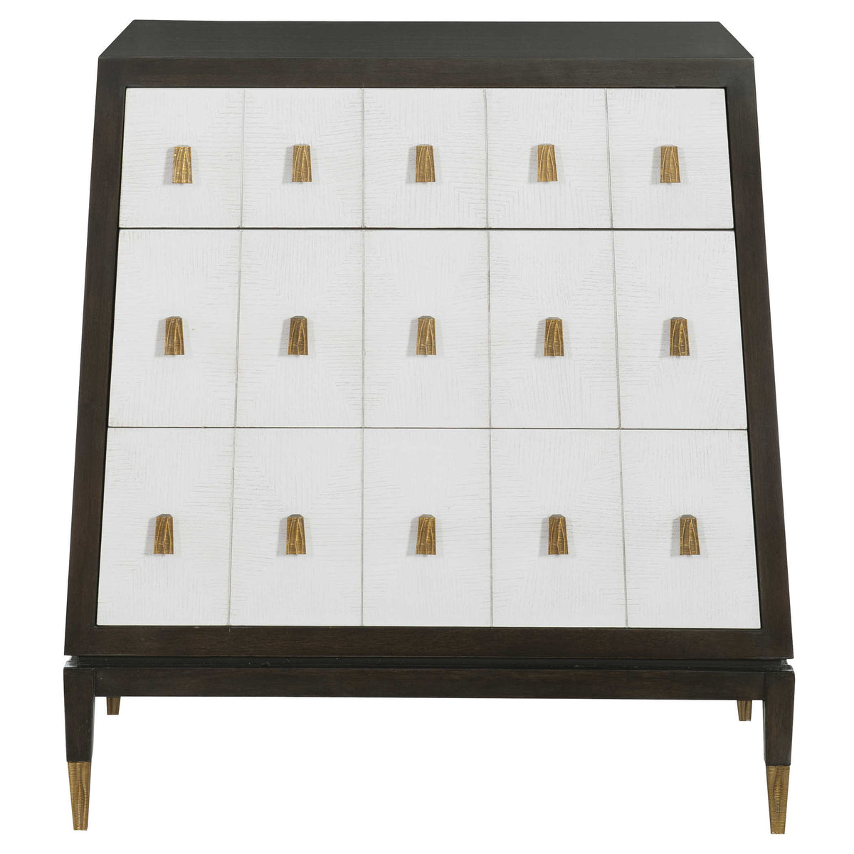 Pyramid Chest of Drawers in White