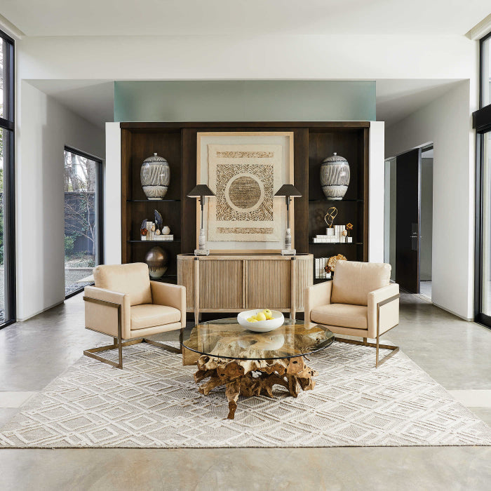 Uttermost Center Root 117cm Glass Coffee Table - Round