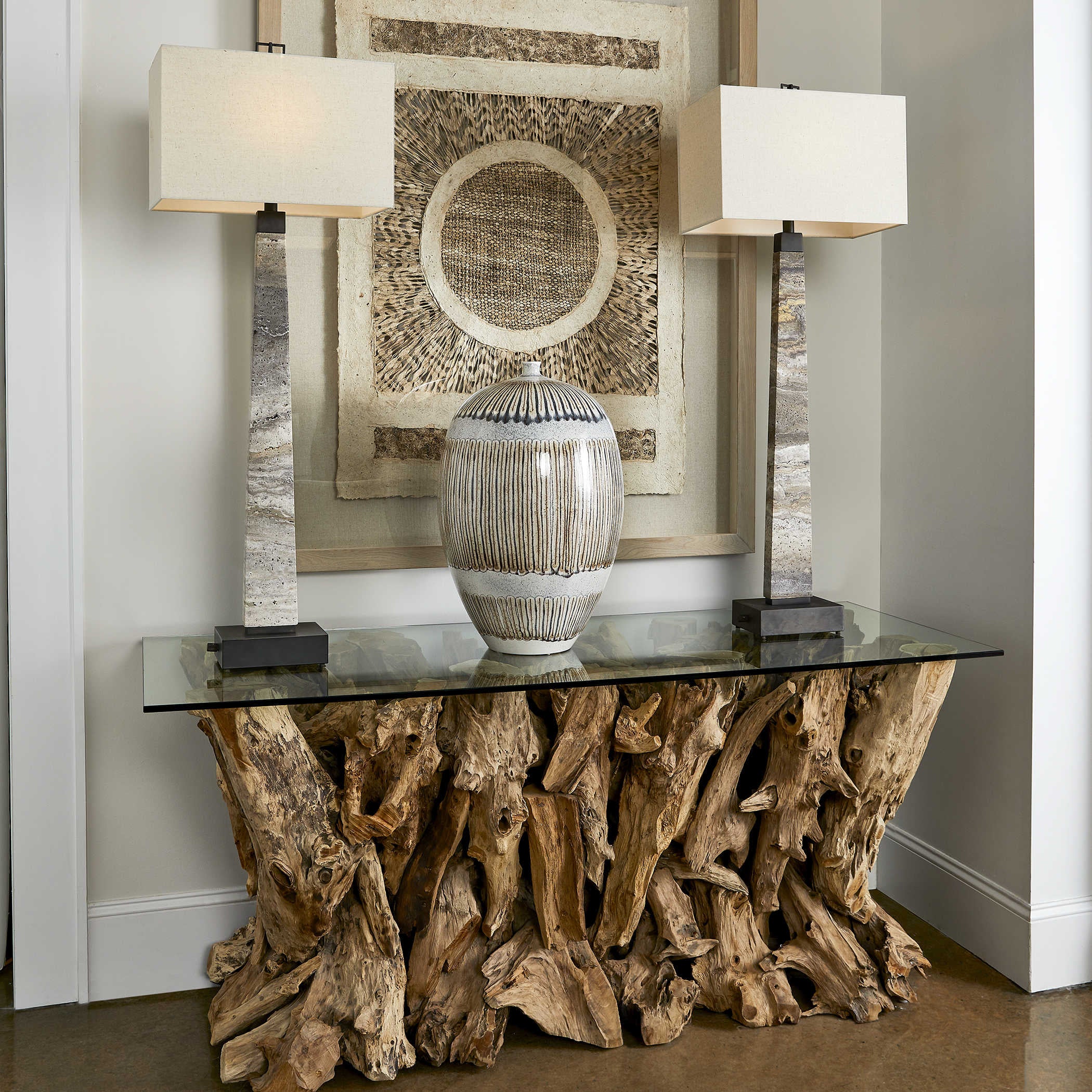 Uttermost Teak Root Console Table