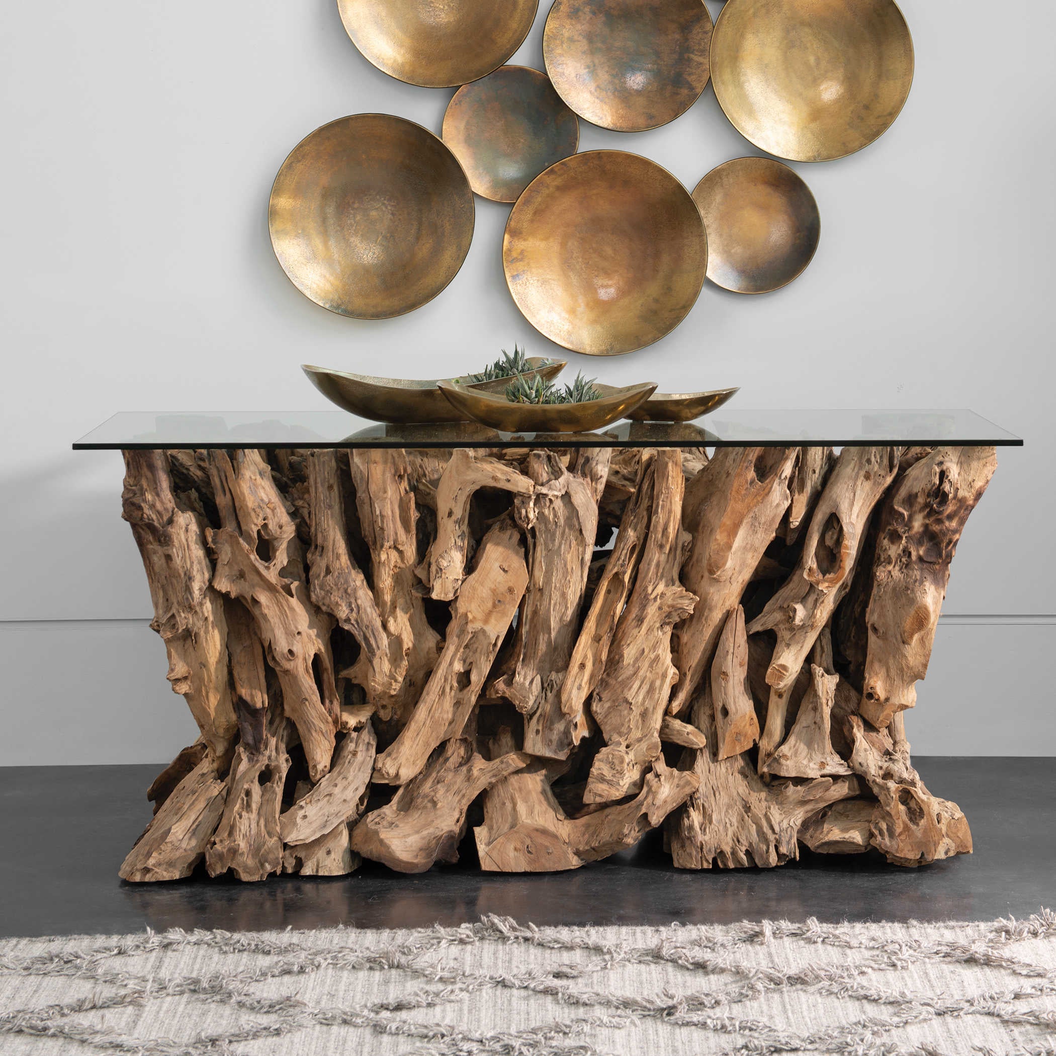 Uttermost Teak Root Console Table