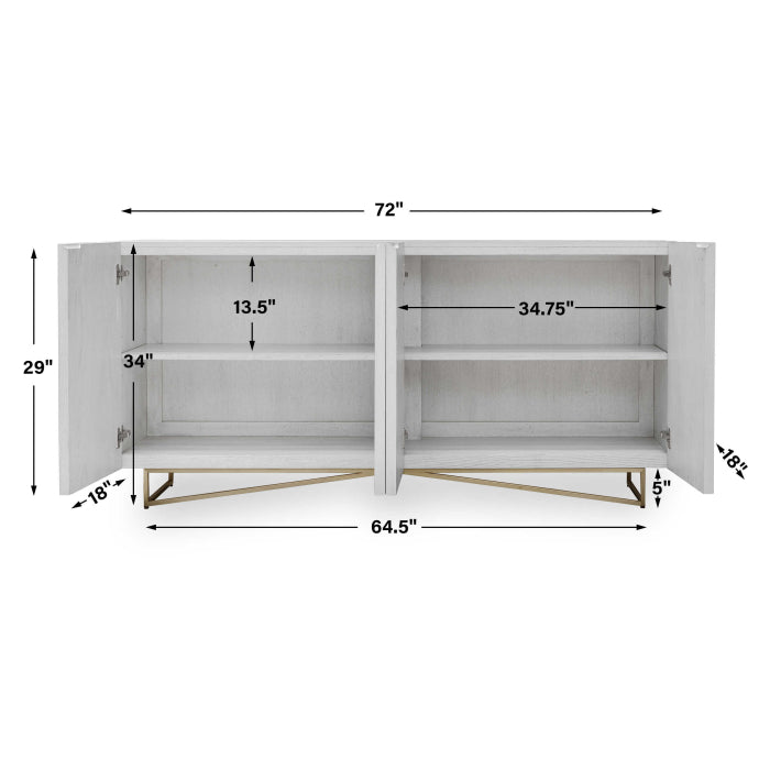 Uttermost Ripple 4 Door Cabinet