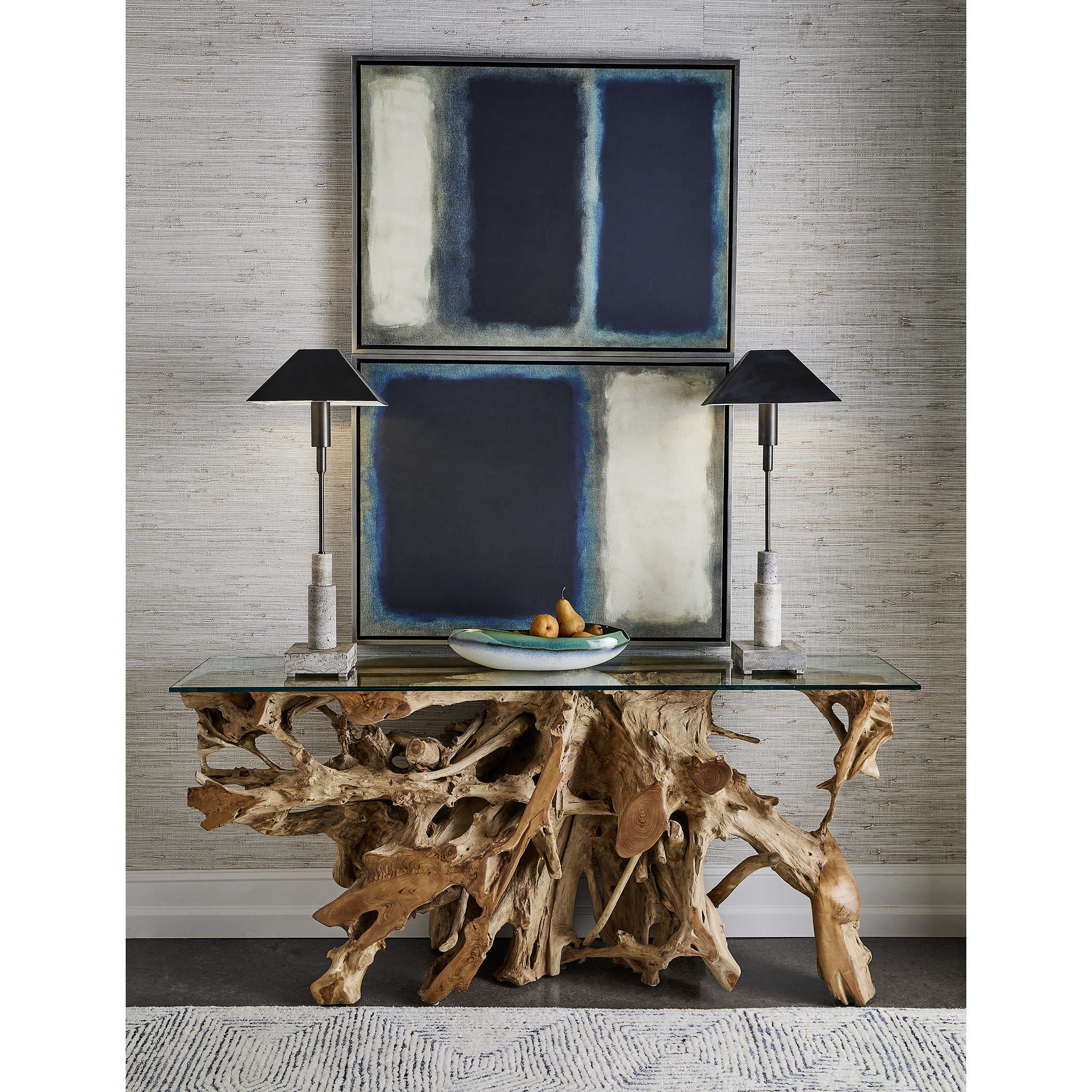 Uttermost Telescope Buffet Lamp in Grey Travertine
