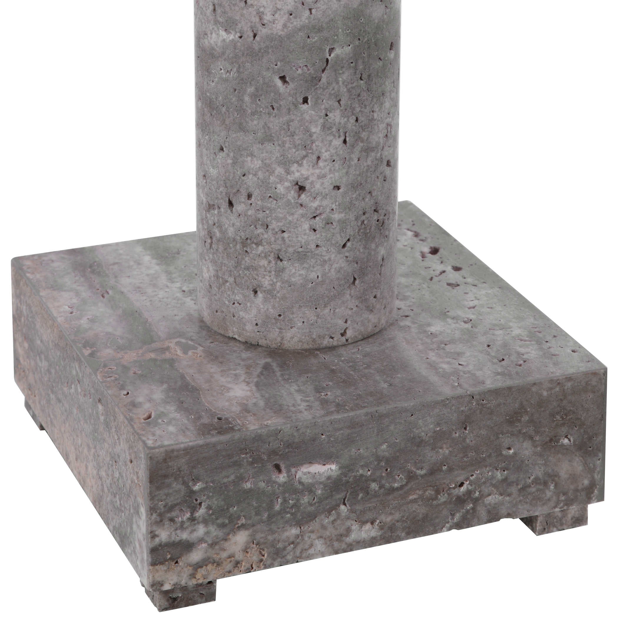 Uttermost Telescope Buffet Lamp in Grey Travertine