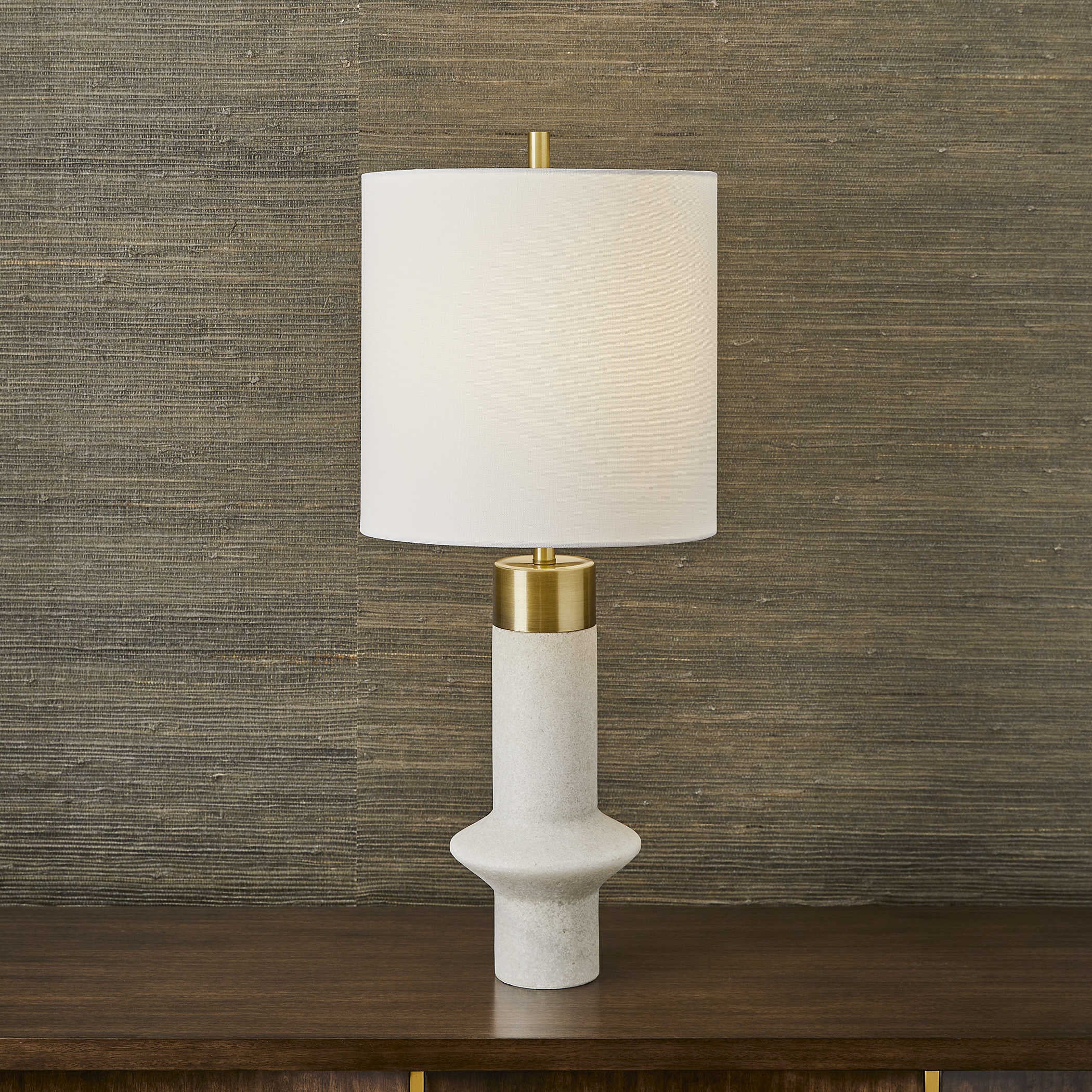 Uttermost Edge Table Lamp - White