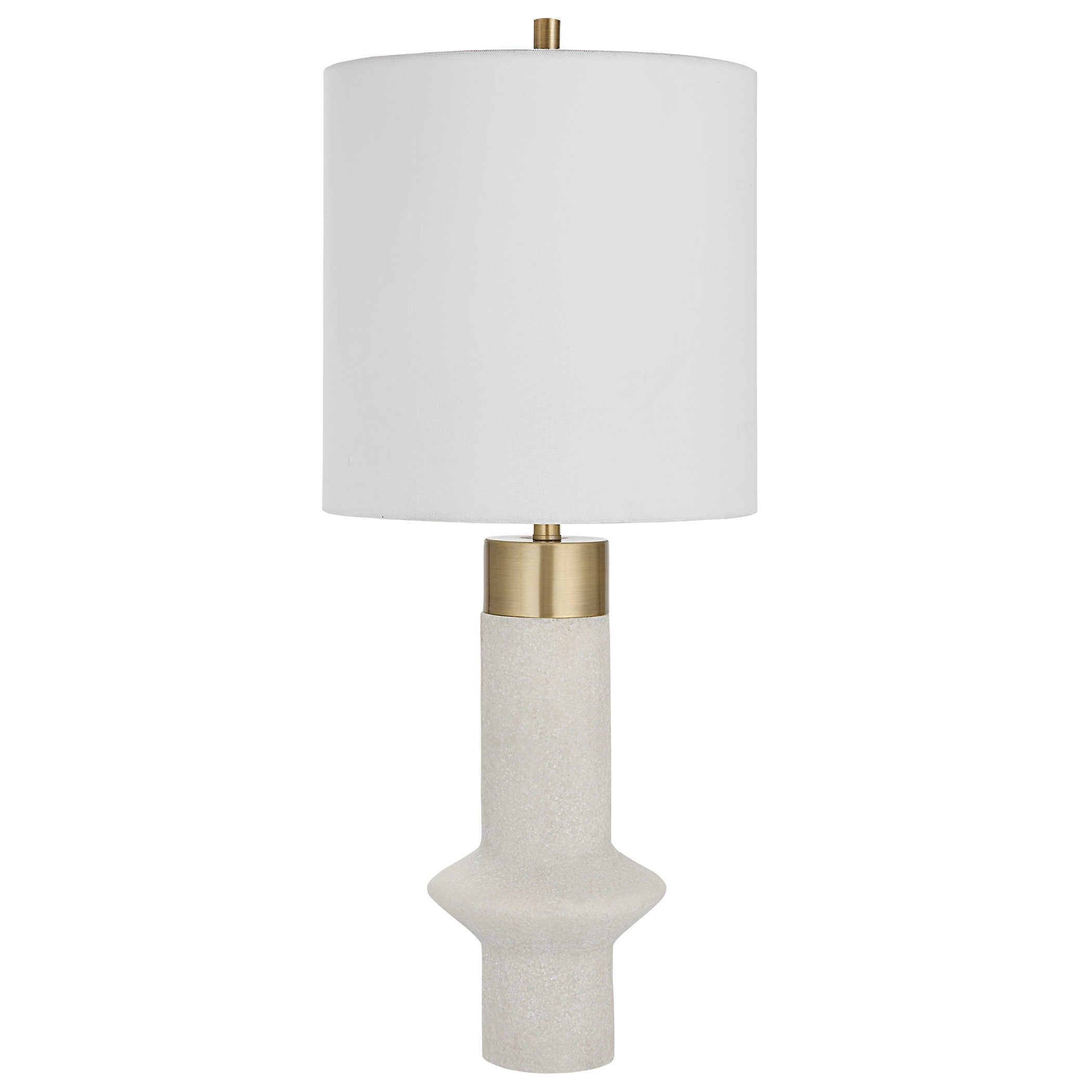 Uttermost Edge Table Lamp - White