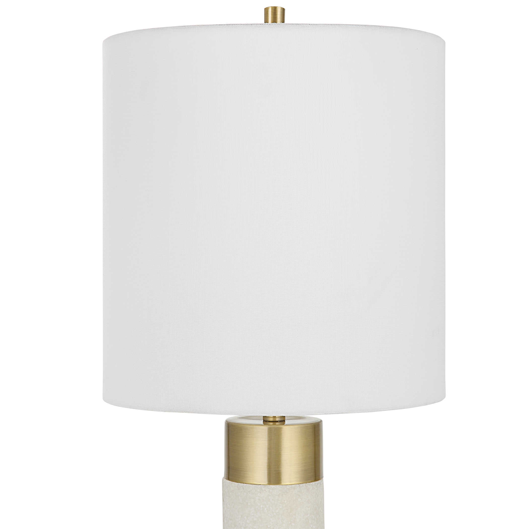 Uttermost Edge Table Lamp - White