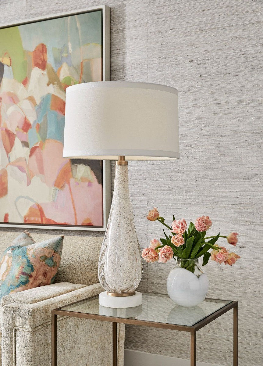 Uttermost Floating Plane End Table - Marble/Brass