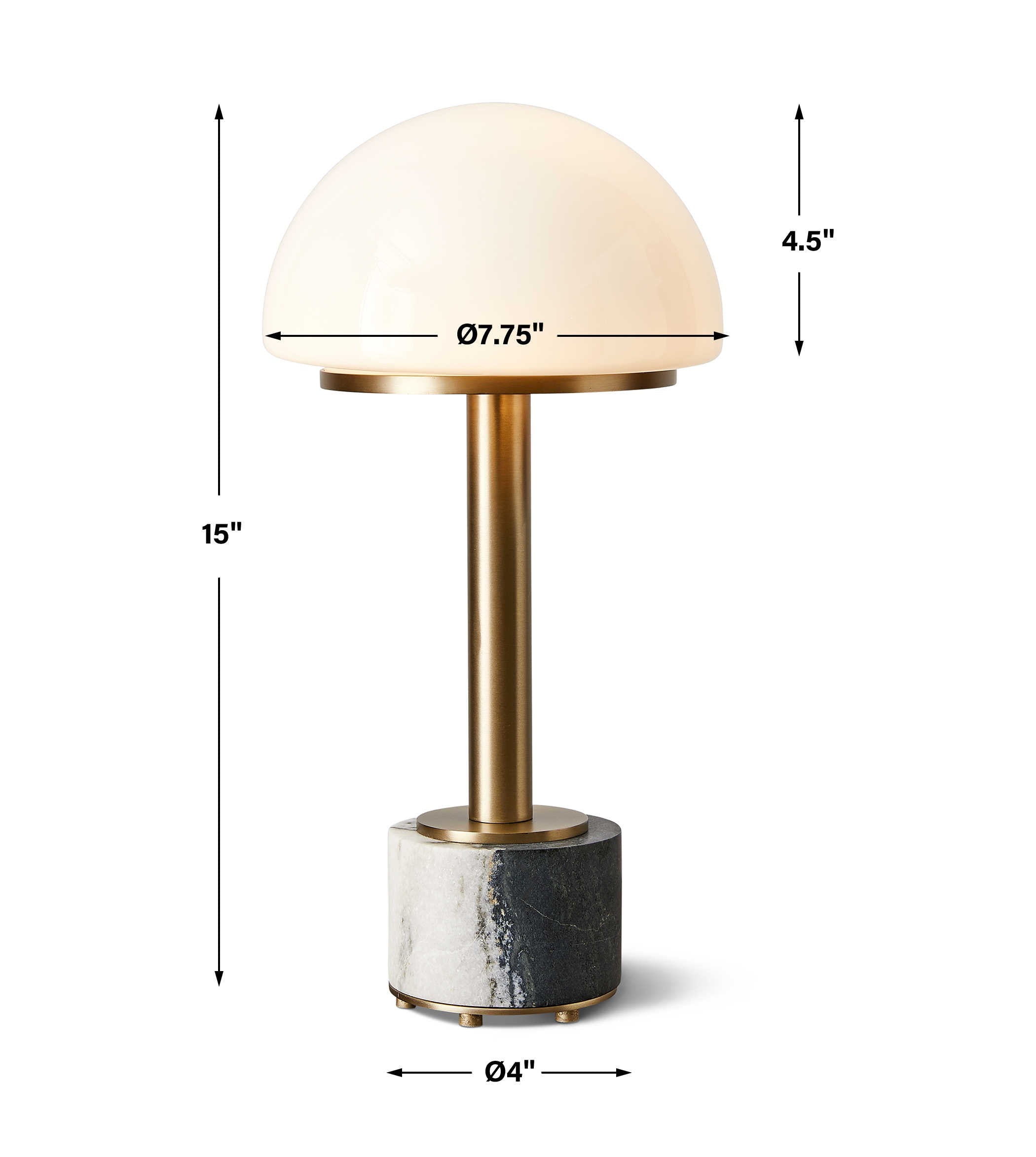 Uttermost Mushroom Mini Lamp - Panda Marble