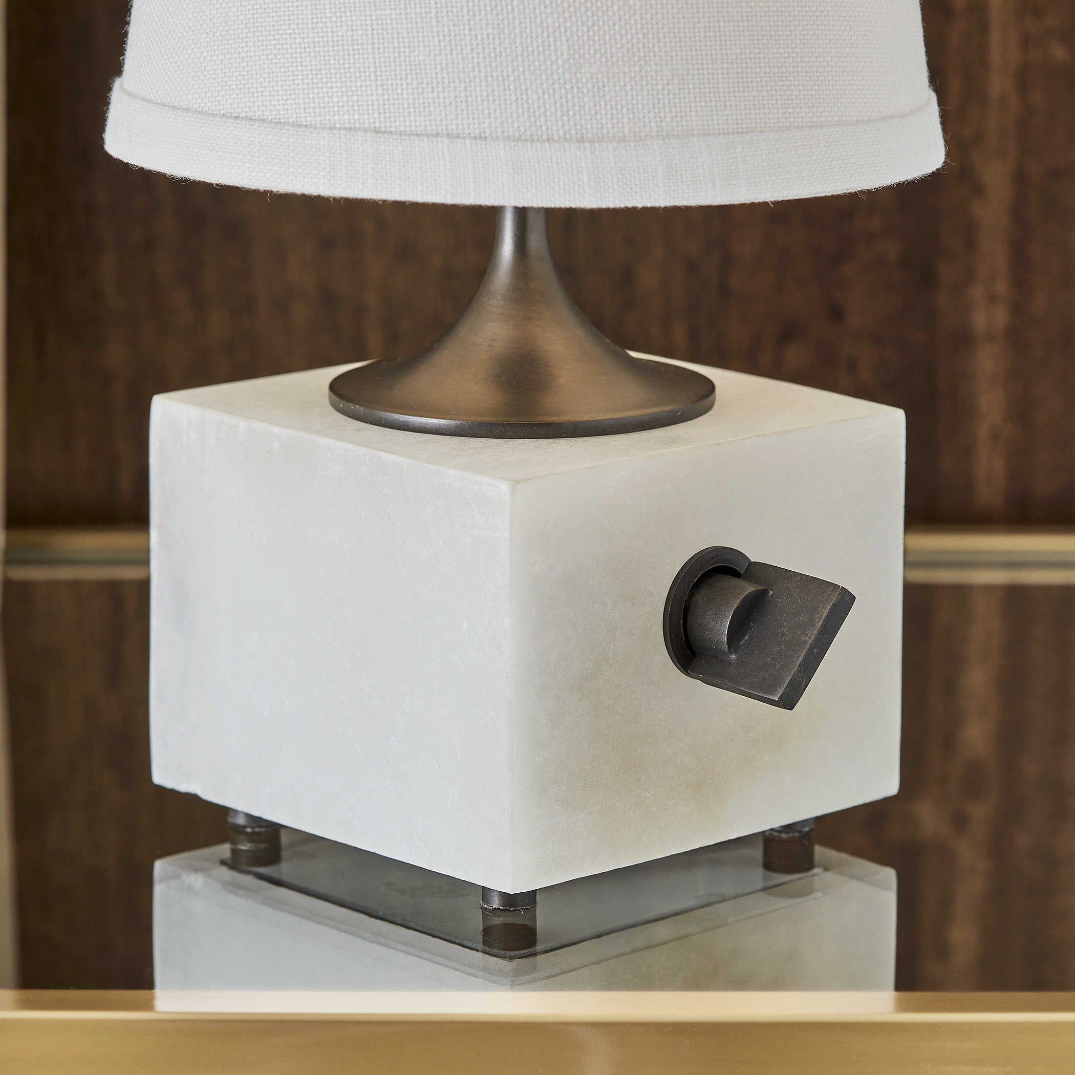 Uttermost Blockhead Mini Lamp in Bronze