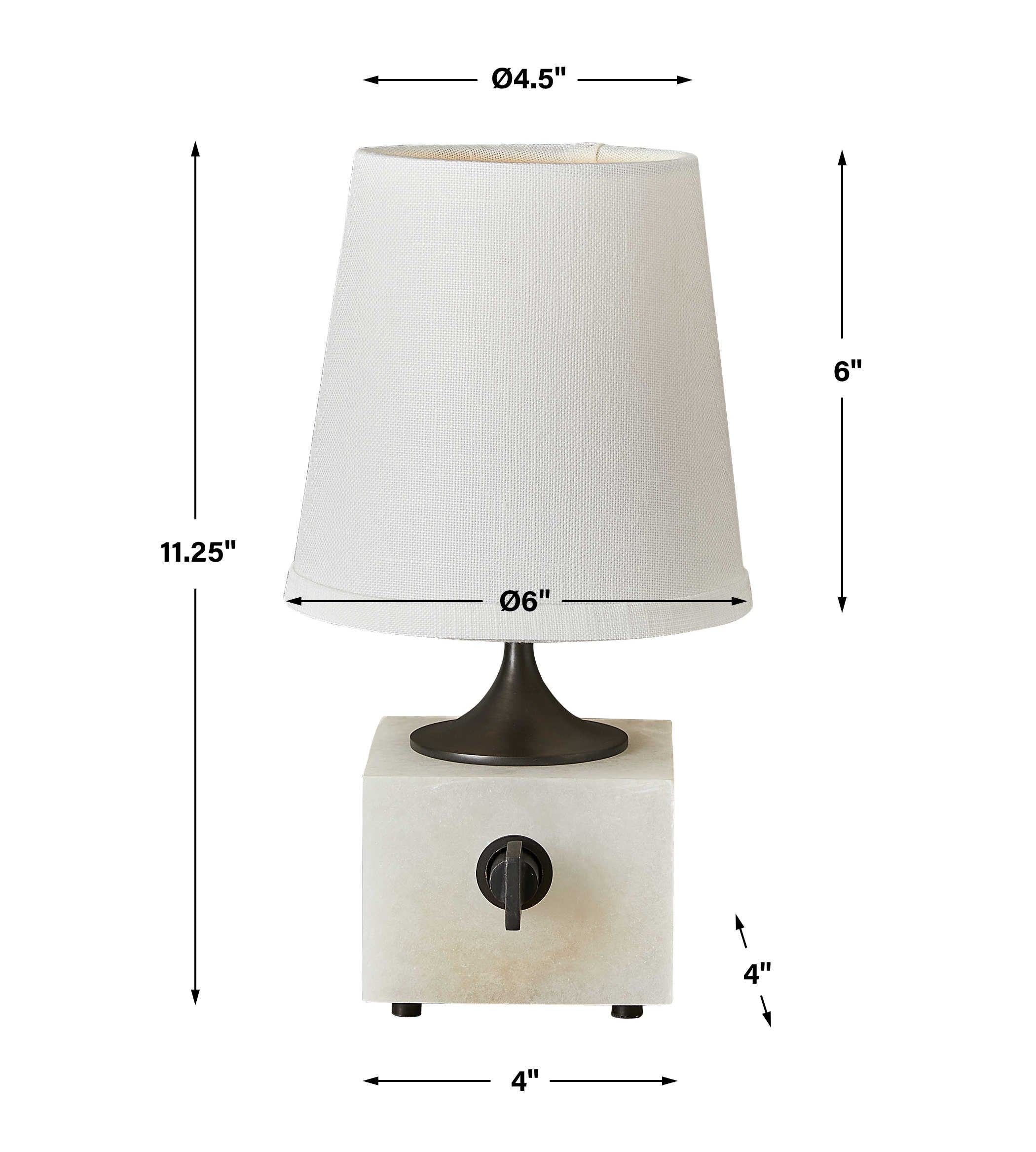 Uttermost Blockhead Mini Lamp in Bronze
