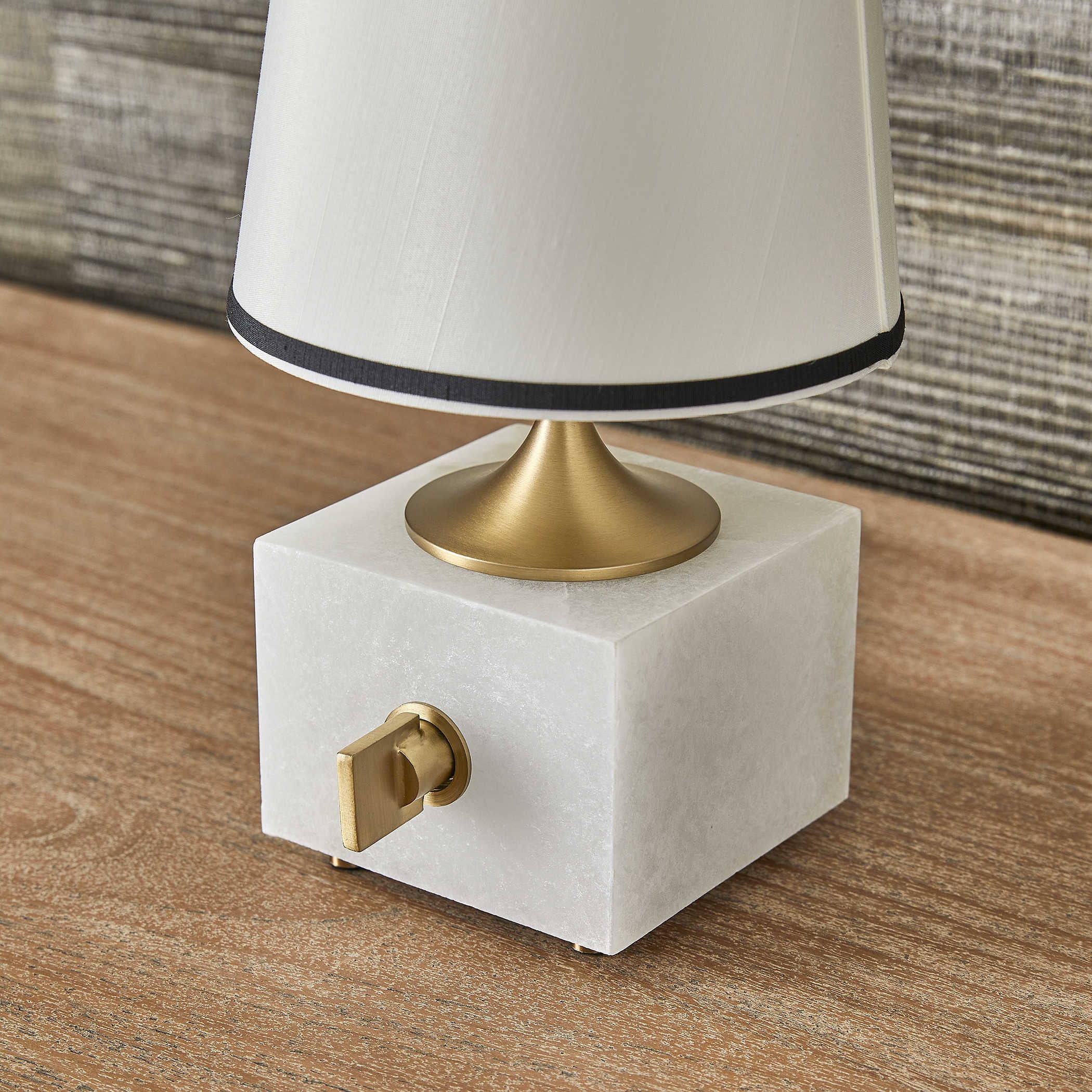 Uttermost Blockhead Mini Lamp - Satin Brass