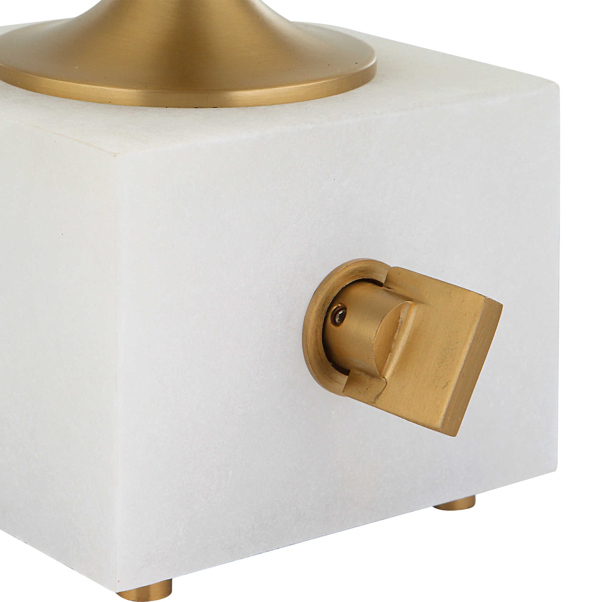Uttermost Blockhead Mini Lamp - Satin Brass