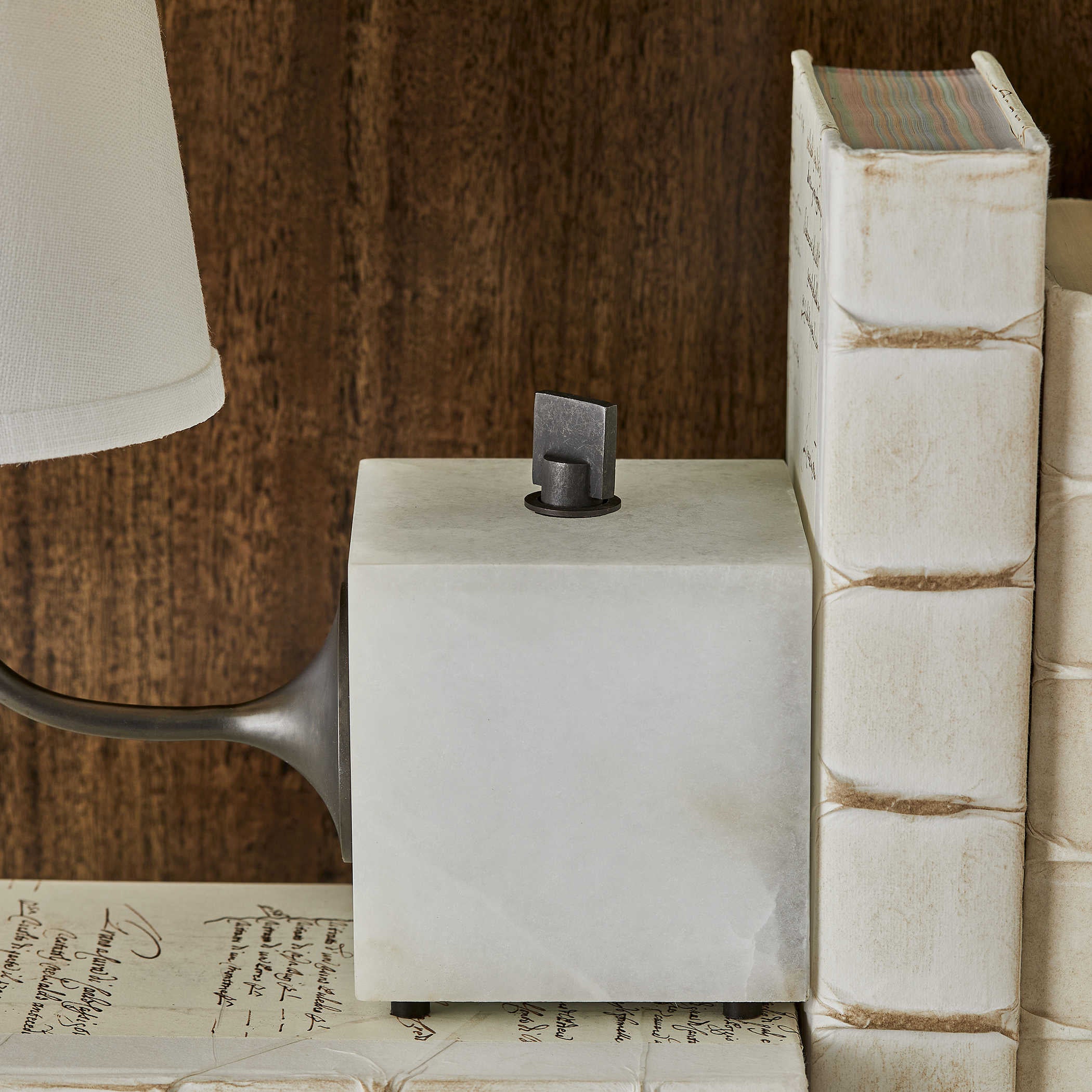 Uttermost Blockhead Gooseneck Mini Lamp in Bronze