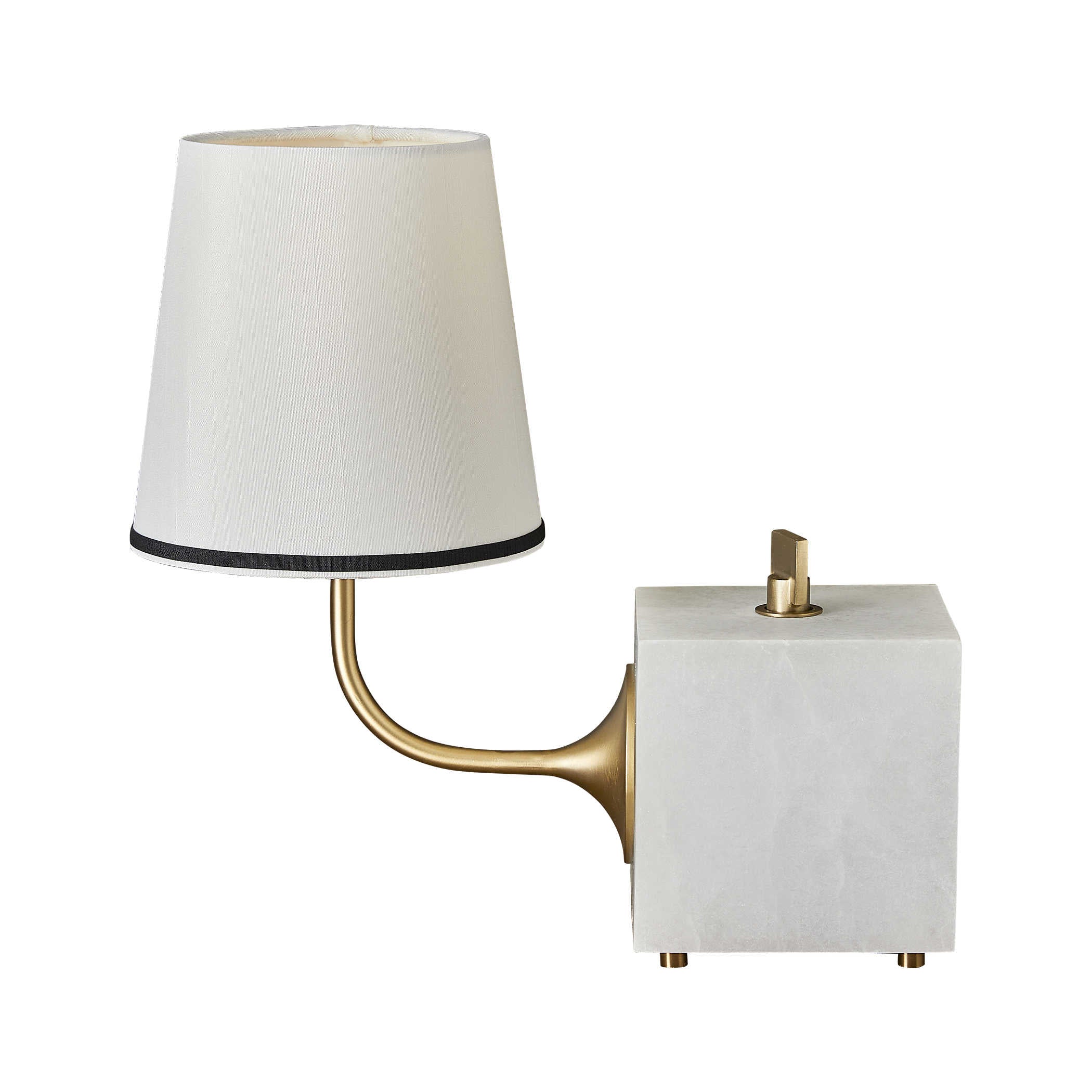 Blockhead Gooseneck Mini Lamp in Satin Brass