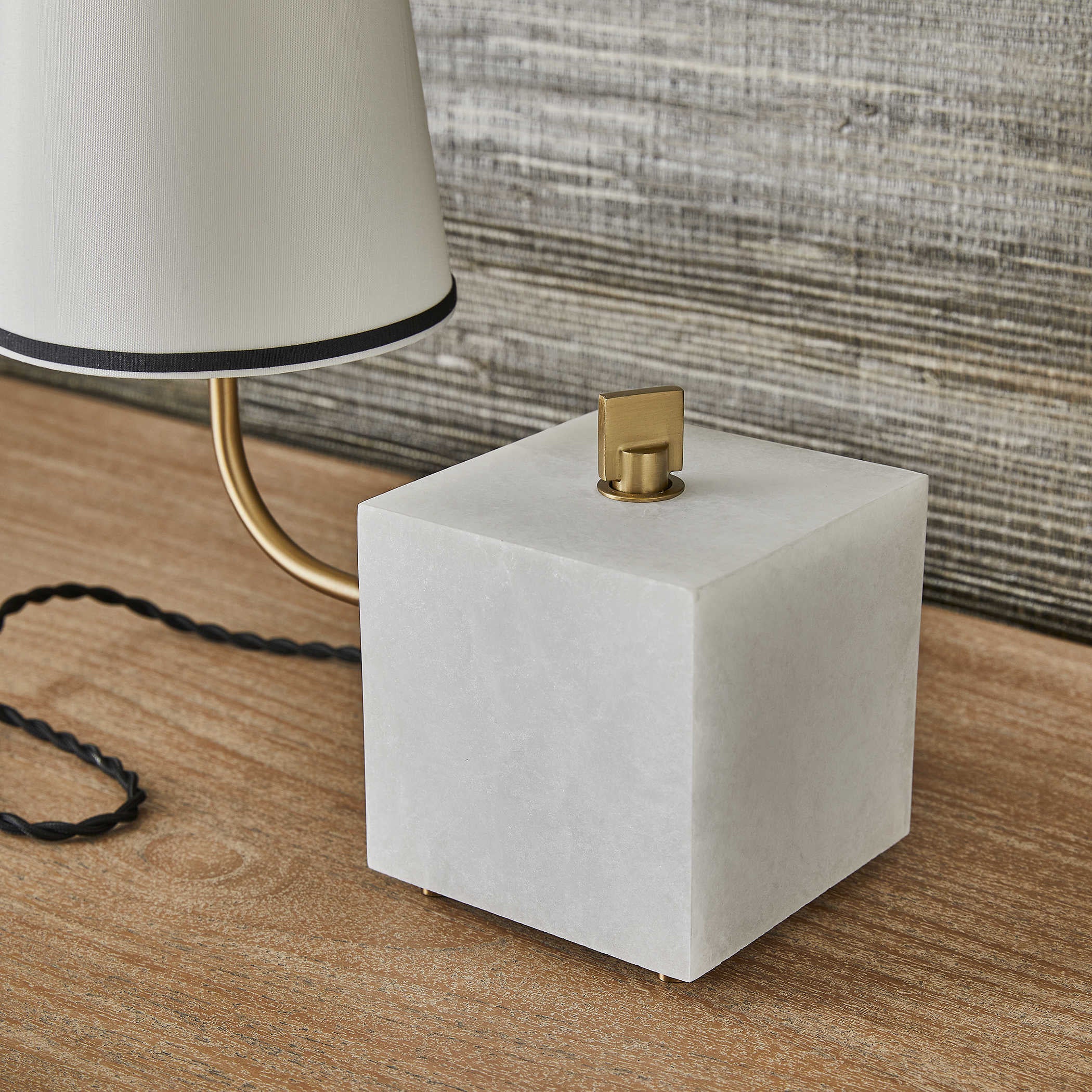 Uttermost Blockhead Gooseneck Mini Lamp in Satin Brass
