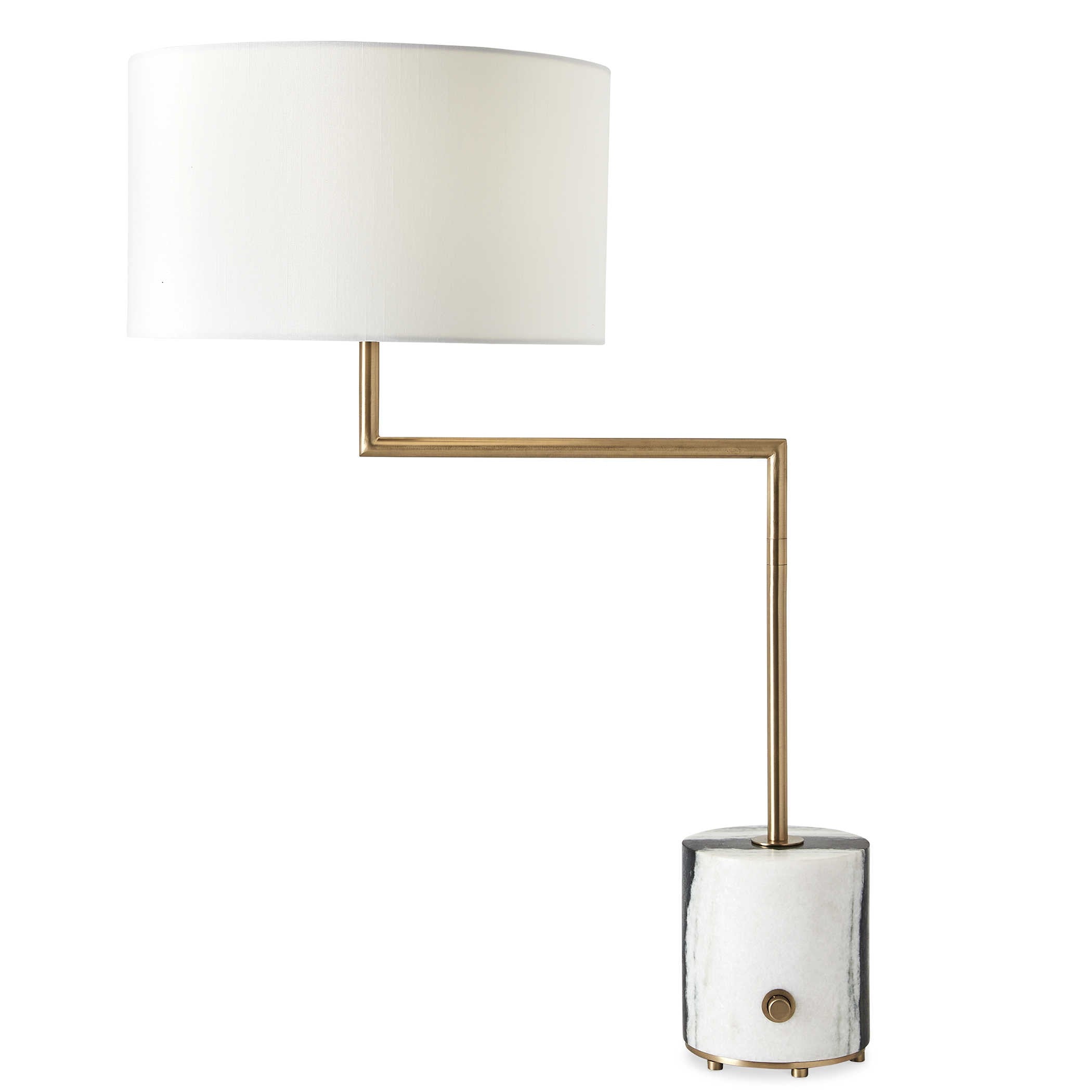 Pivot Table Lamp in Panda Marble