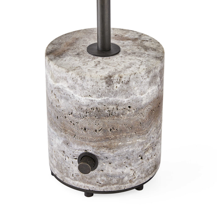Uttermost Pivot Table Lamp - Travertine/Bronze