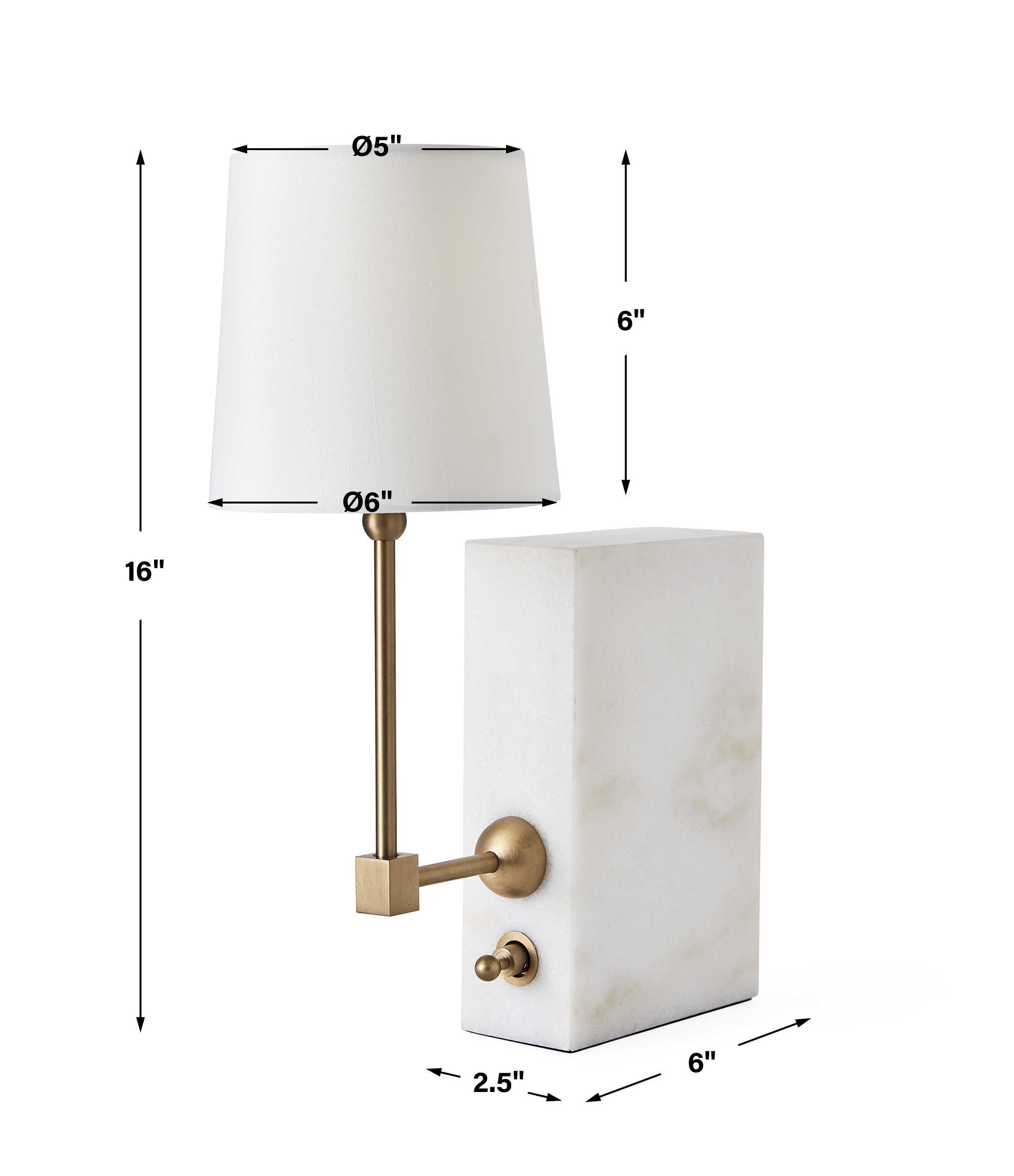 Uttermost On a Shelf Mini Lamp in White Marble