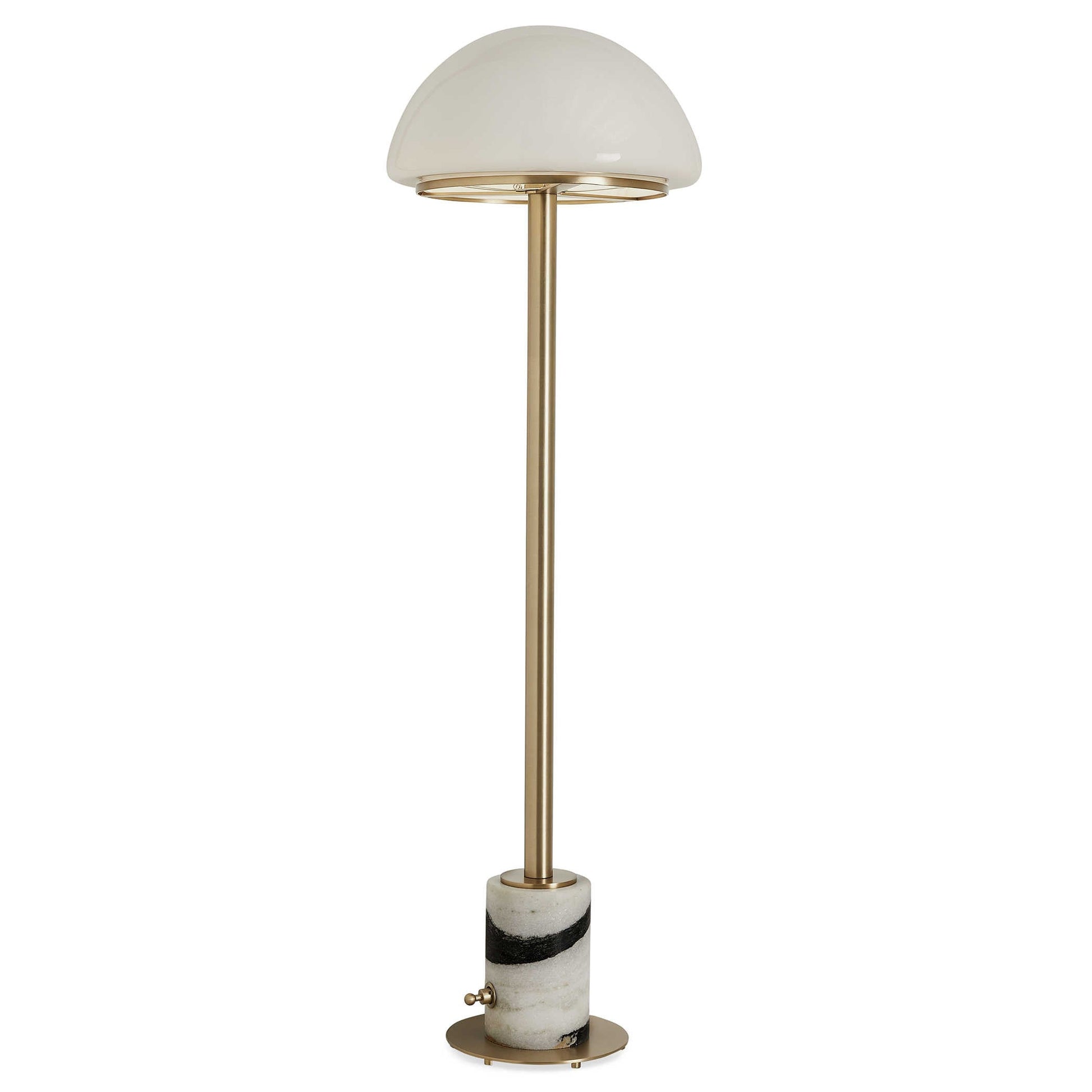 Mushroom Buffet Lamp in Panda Marble
