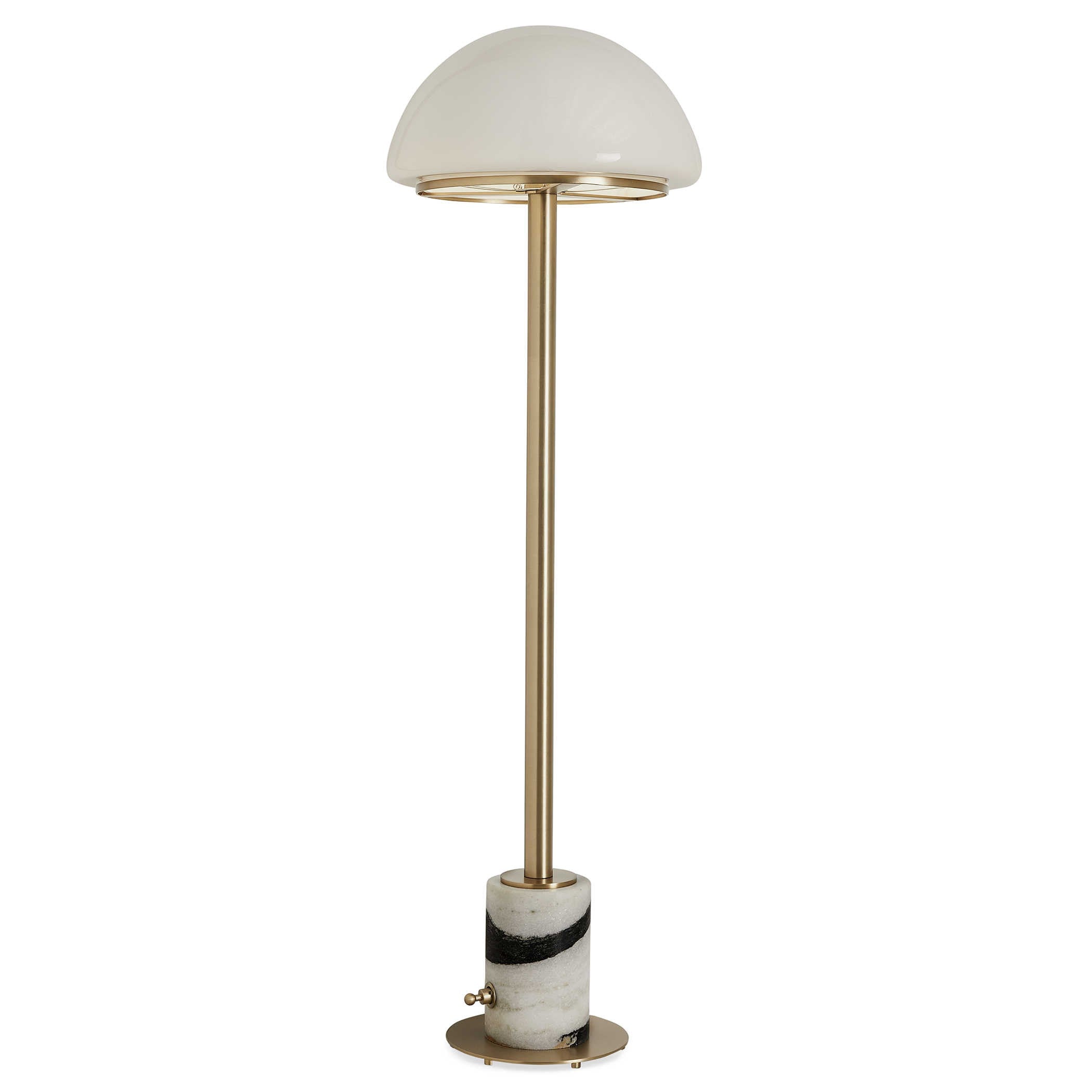 Mushroom Buffet Lamp in Panda Marble