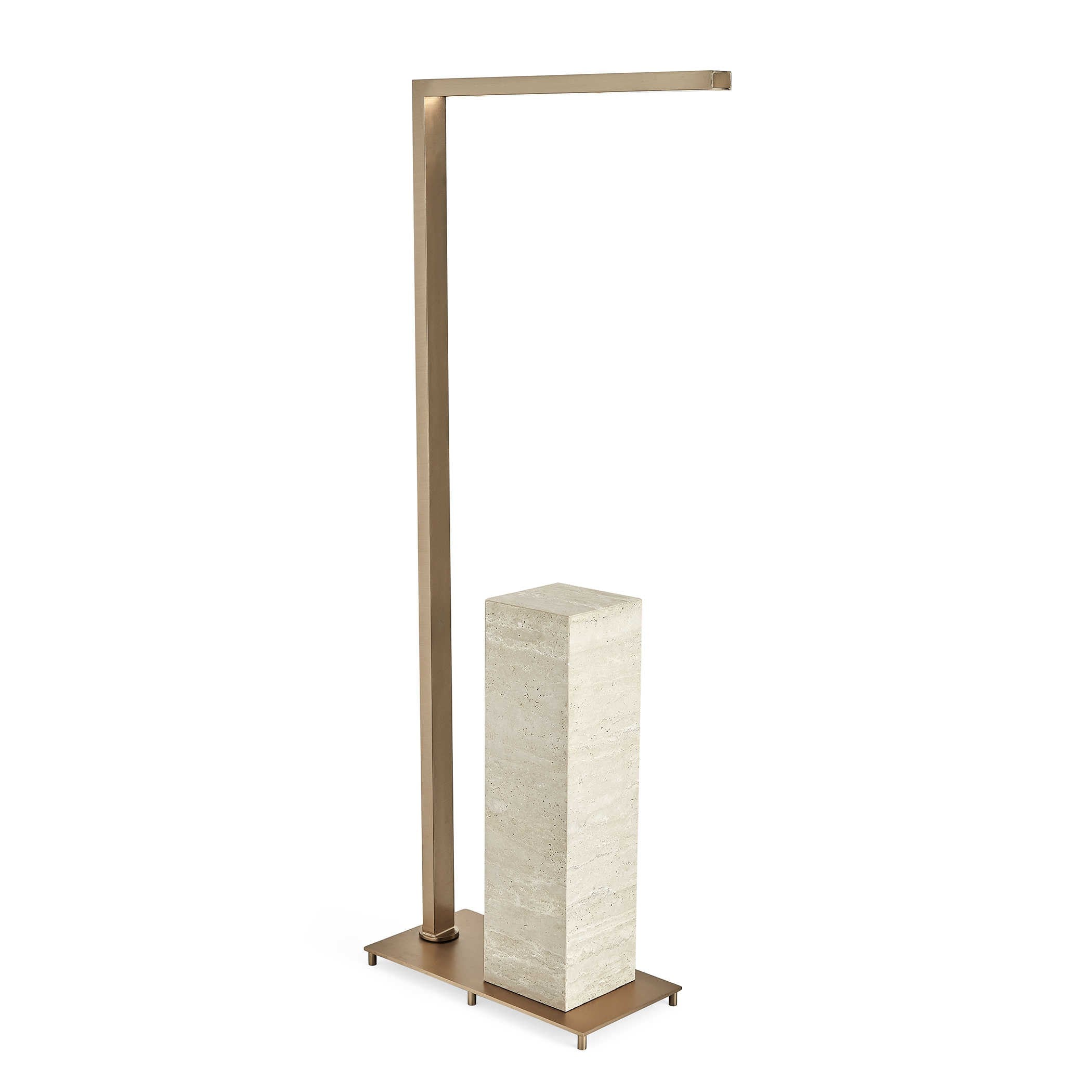 Illume Drink Stand - Travertine/Brass