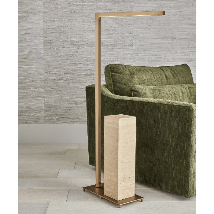 Uttermost Illume Drink Stand - Travertine/Brass