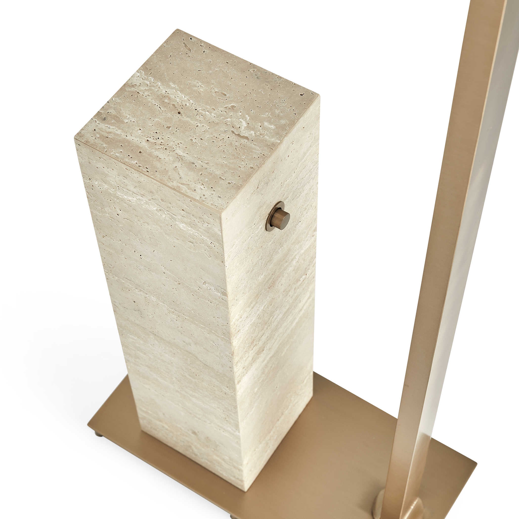 Uttermost Illume Drink Stand - Travertine/Brass