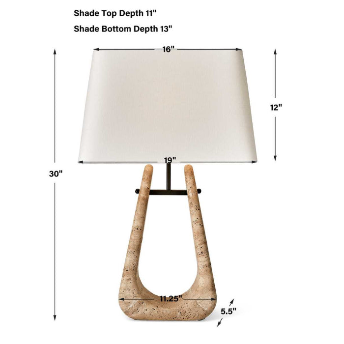 Uttermost Crossbow Table Lamp - Travertine