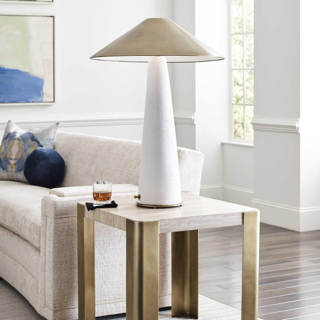 Uttermost Too Coolie Table Lamp White & Brass