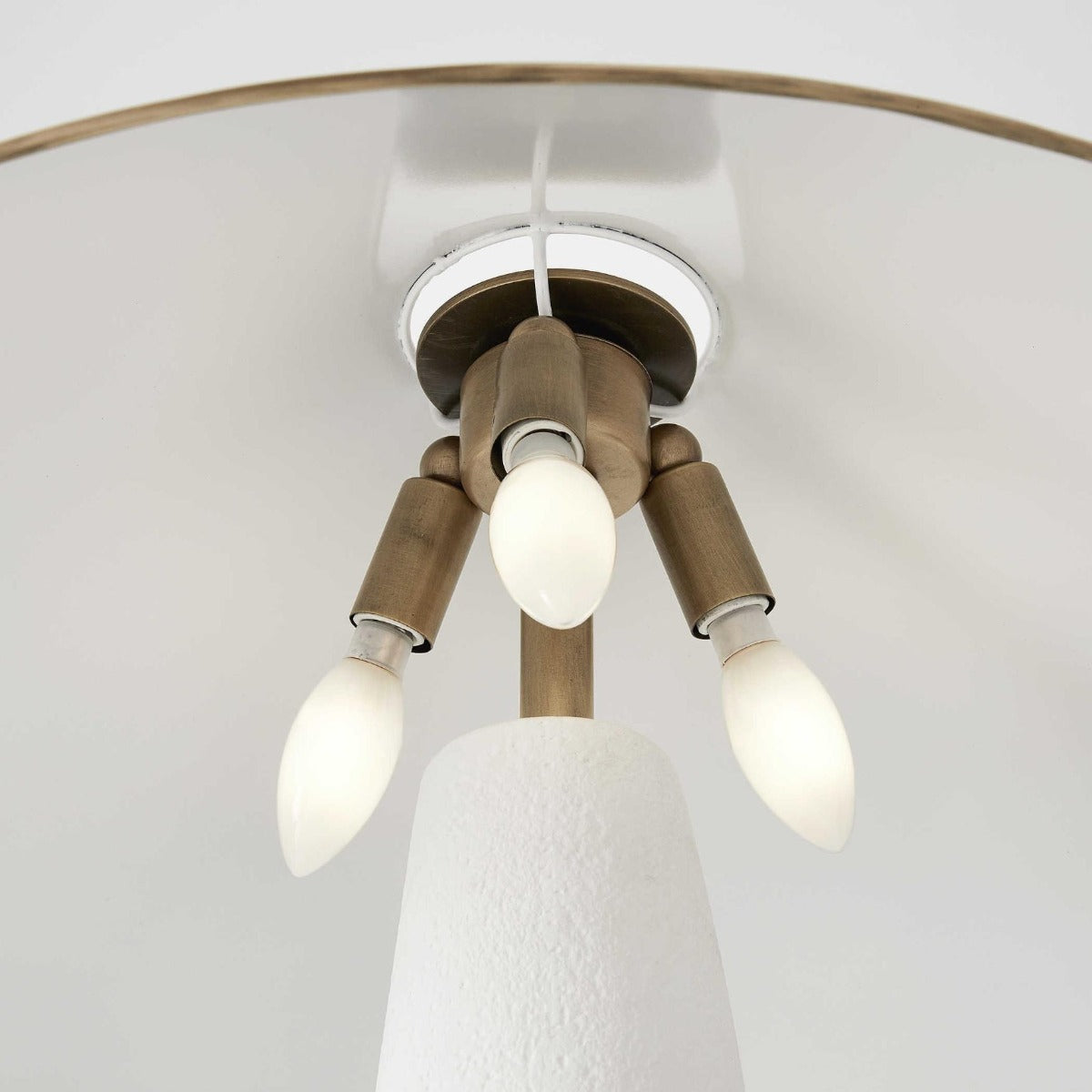 Uttermost Too Coolie Table Lamp White & Brass