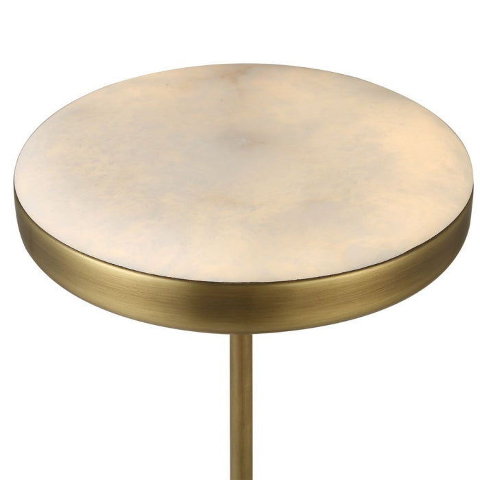 Uttermost Flat Top Rechargeable Mini Lamp in Brass