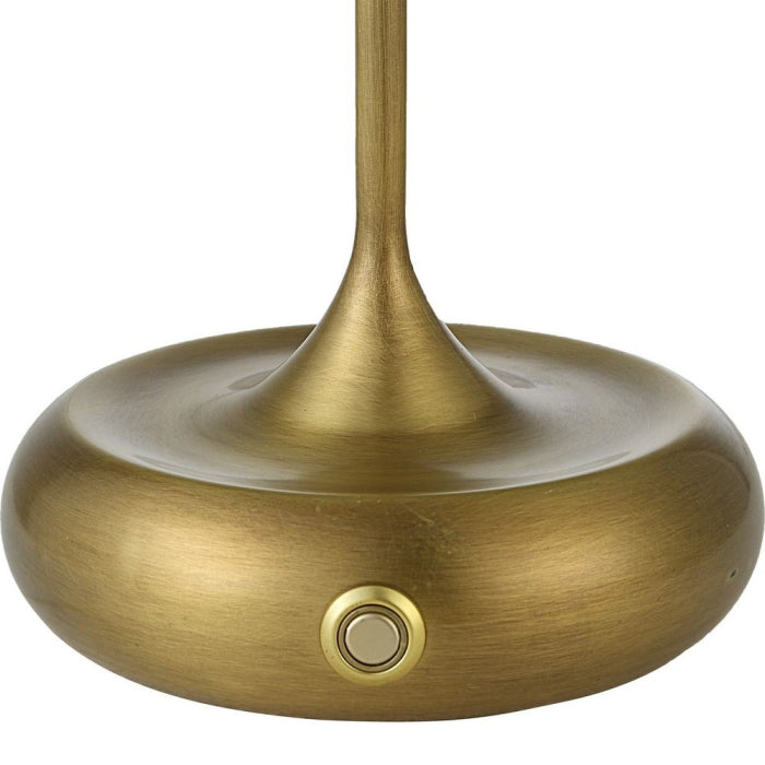 Uttermost Flat Top Rechargeable Mini Lamp in Brass