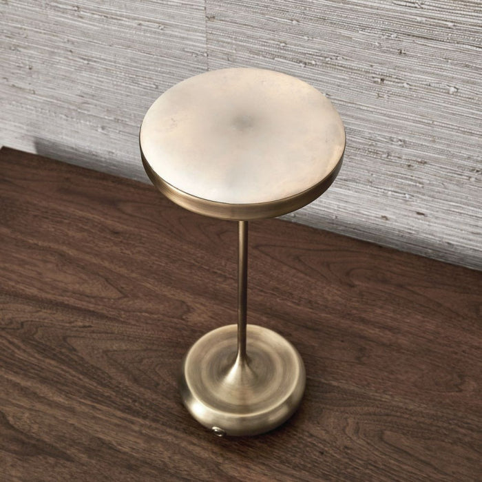 Uttermost Flat Top Rechargeable Mini Lamp in Brass