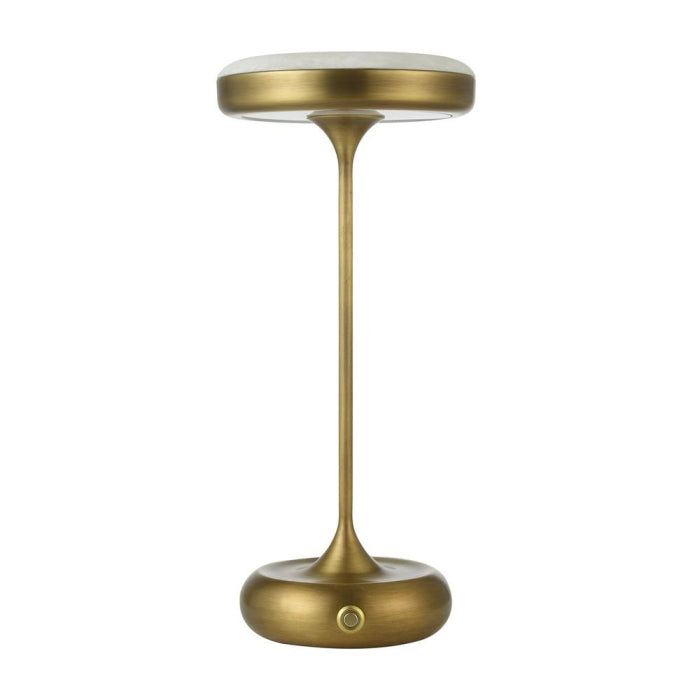 Uttermost Flat Top Rechargeable Mini Lamp in Brass