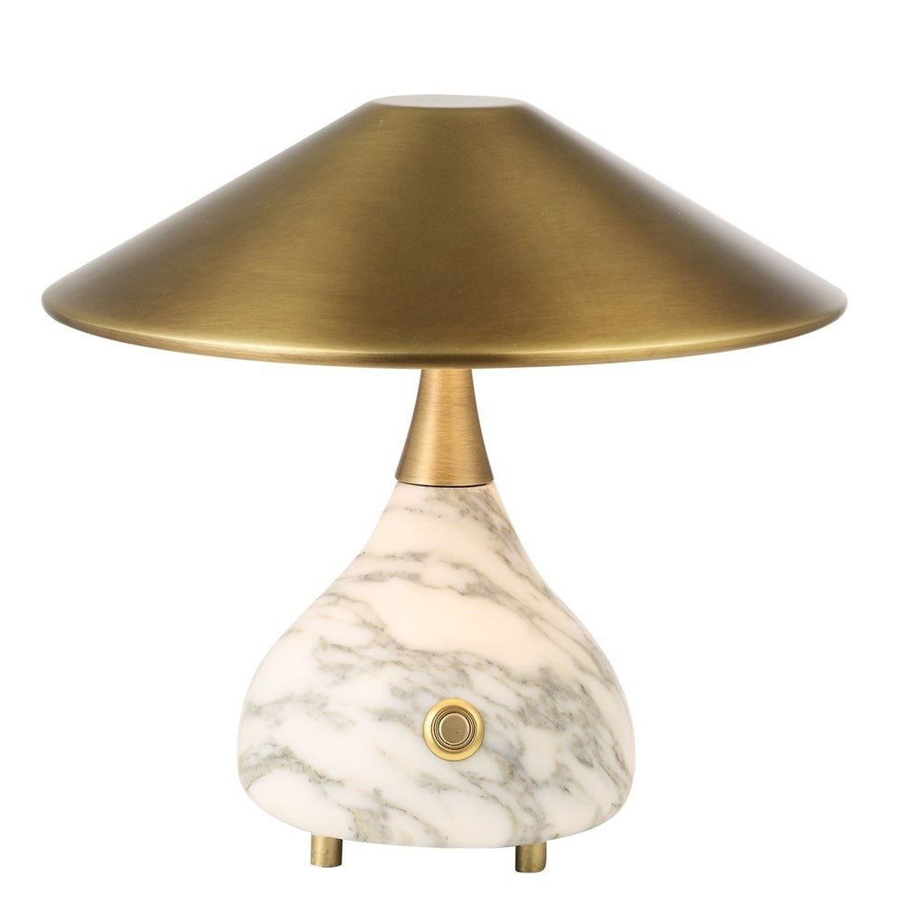 Kiss Rechargeable Mini Lamp in Arabescato Marble