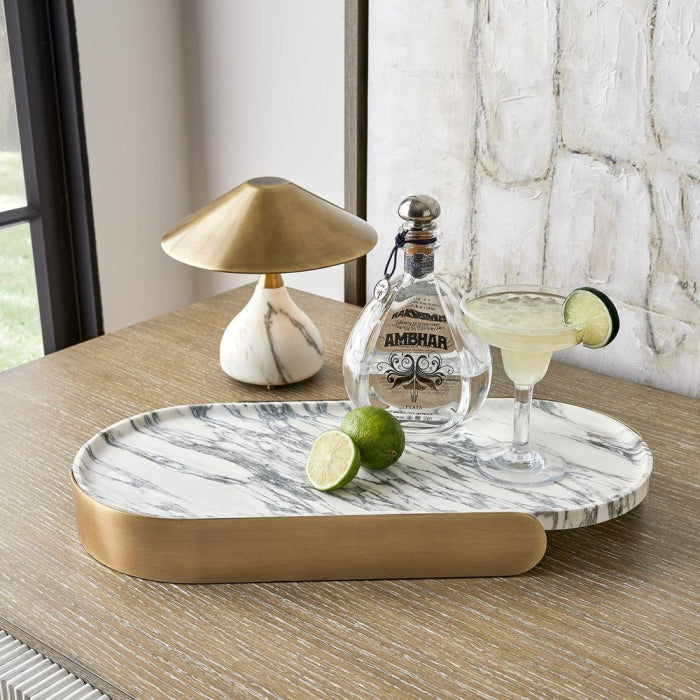 Uttermost Kiss Rechargeable Mini Lamp in Arabescato Marble